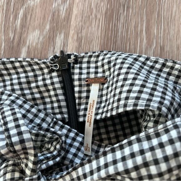 Free people gingham west side tie pants‎ women’s size 2 - Picture 5 of 7
